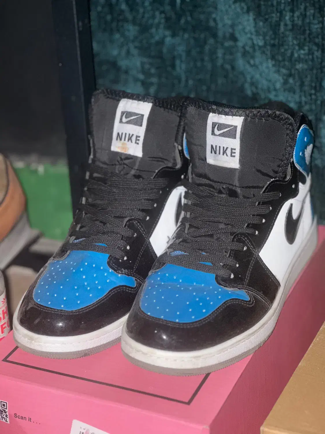 جردن وان ساقدار ابی رنگ ورنی کاستوم|کیف، کفش، کمربند|اهواز, پردیس دو|دیوار