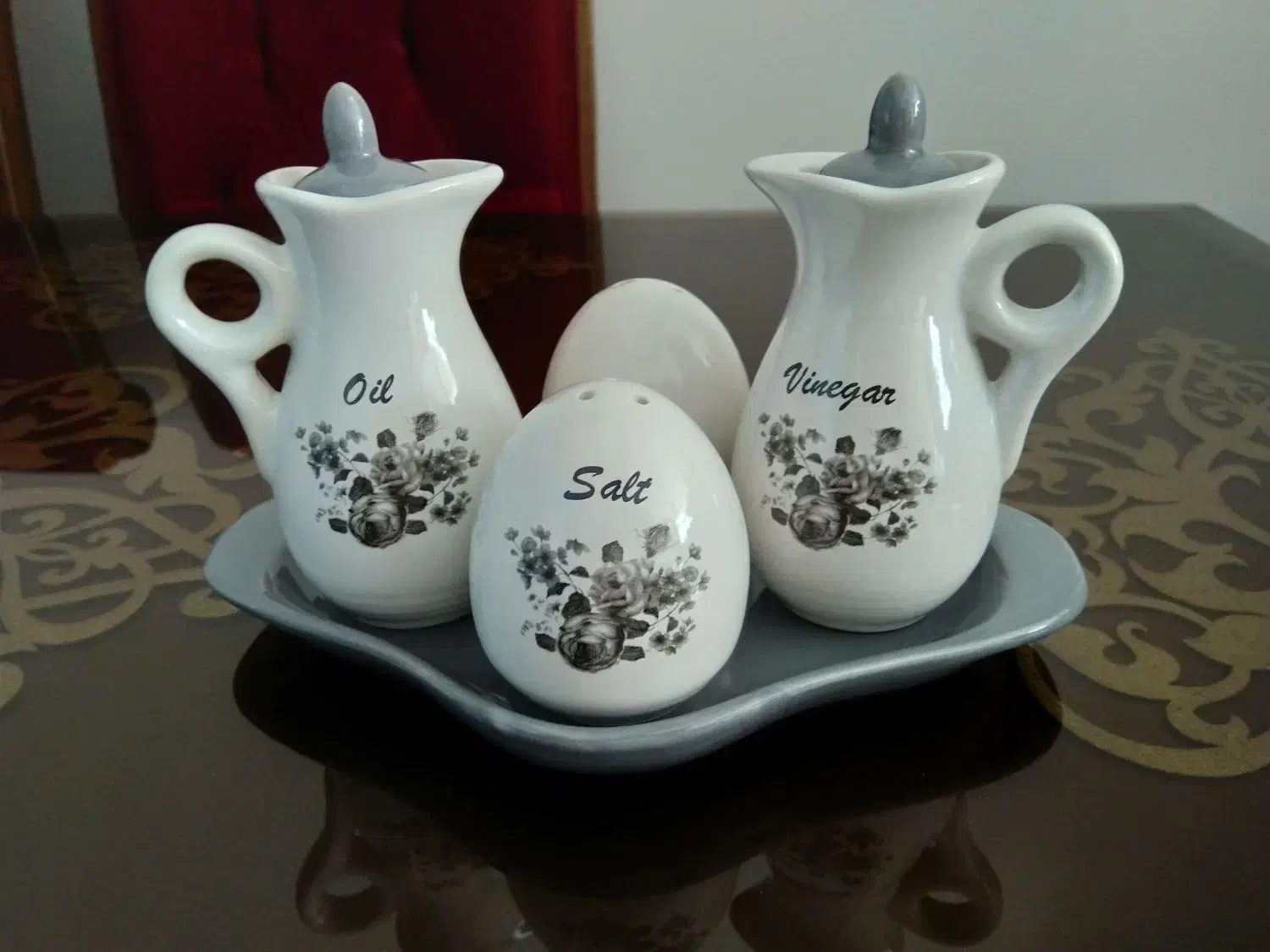 سرویس پنج تیکه آبلیمو و آبغوره با نمکدان|ظروف سرو و پذیرایی|تهران, مجیدیه|دیوار