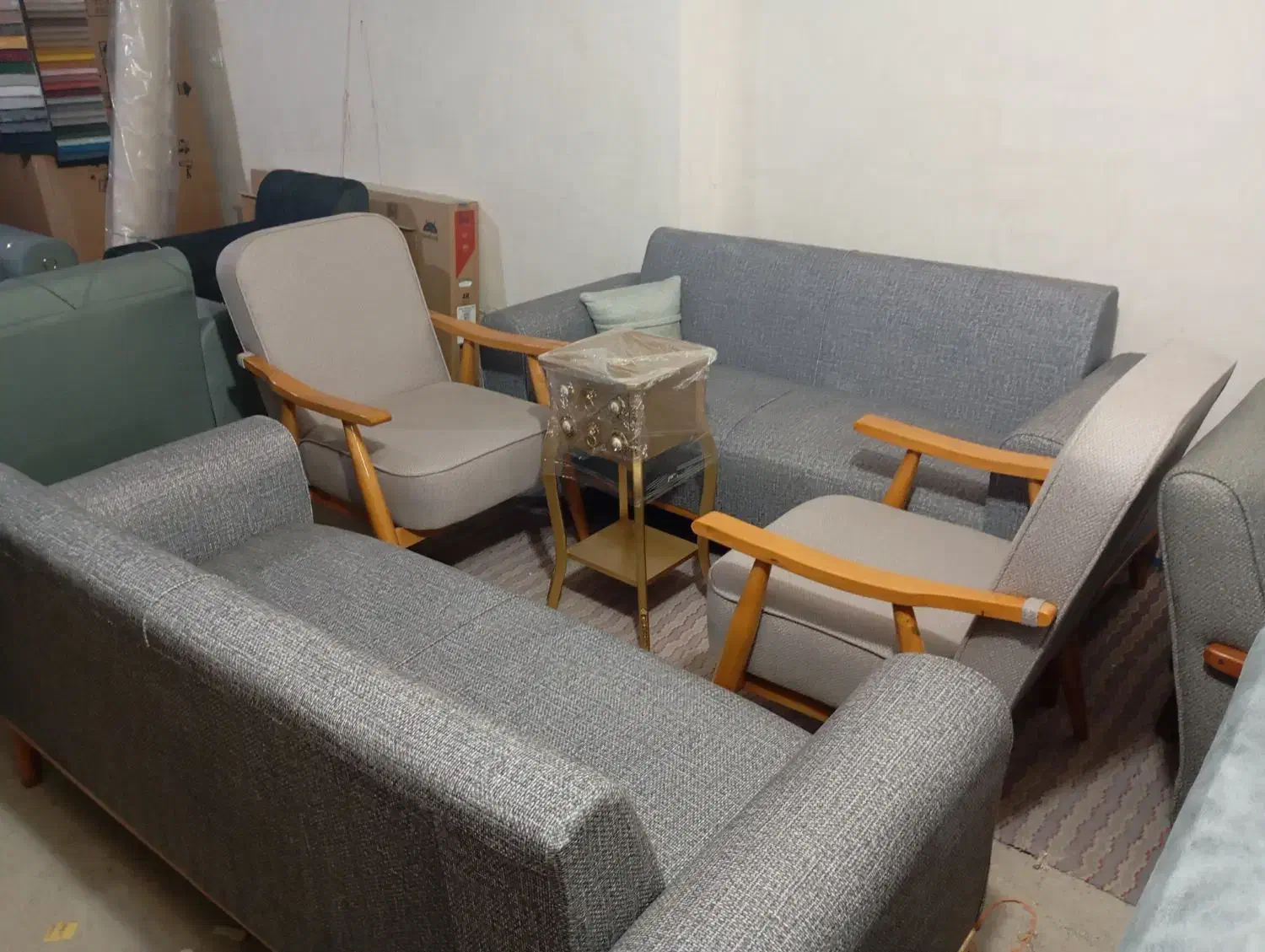 مبلمان هفت نفره بلوط|مبلمان خانگی و میز عسلی|بجنورد, |دیوار