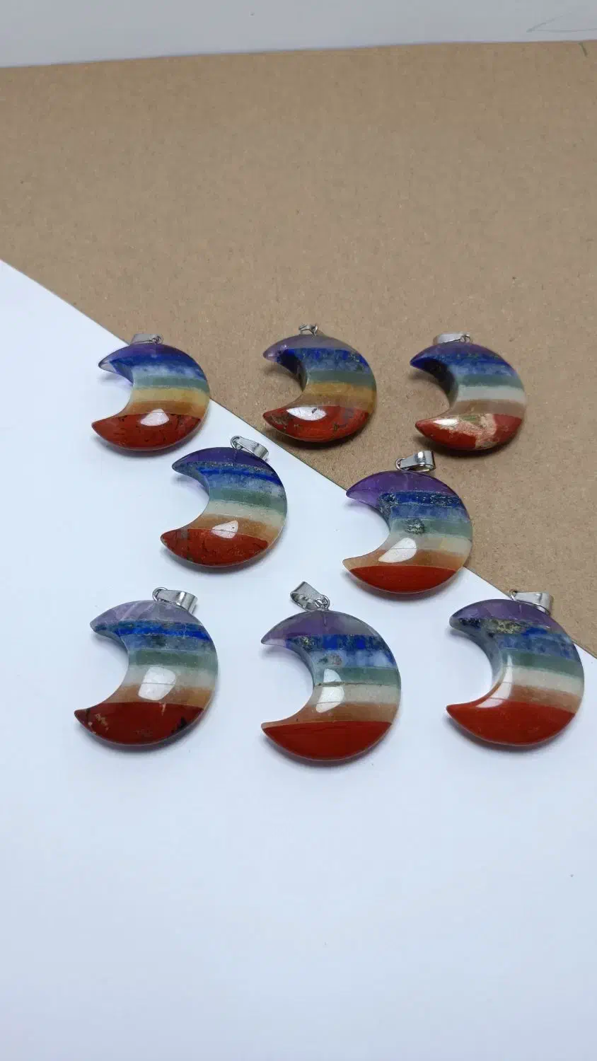 گردنبند سنگ هفت چاکرا وگوی سنگ هفت چاکرا|جواهرات|شیراز, کاراندیش|دیوار