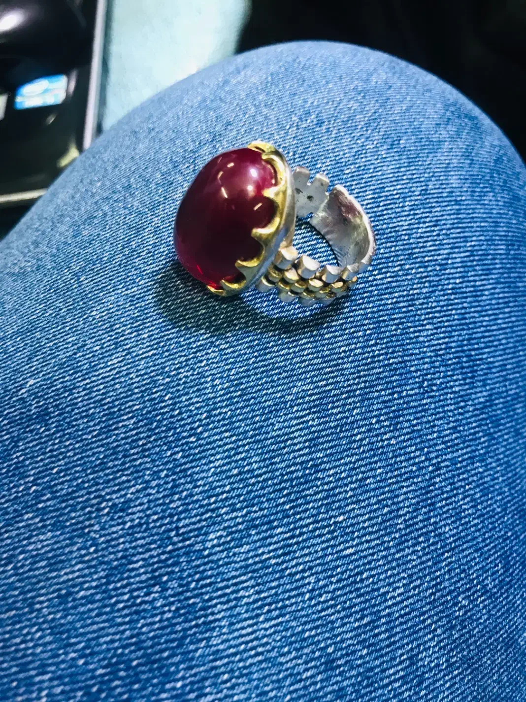 انگشتر نقره یاقوت استار دست ساز|جواهرات|قدس, شهرقدس|دیوار