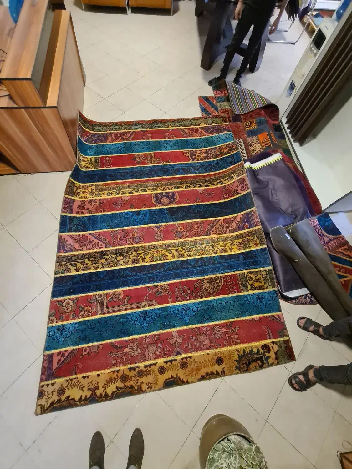 فرش دست بافت تکه دوزی (کلاژ)|فرش|تهران, مولوی|دیوار