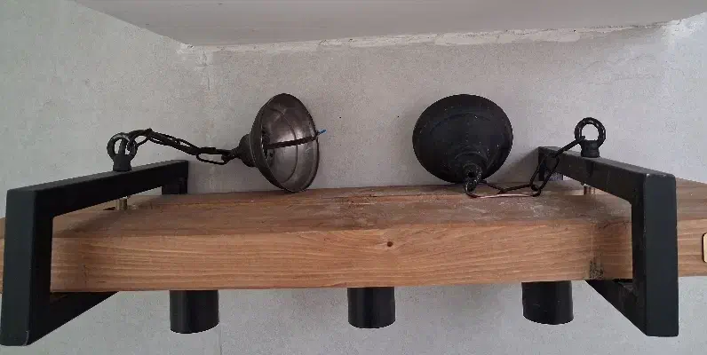 لوستر چوبی-فلزی|لوستر و چراغ آویز|سنندج, |دیوار