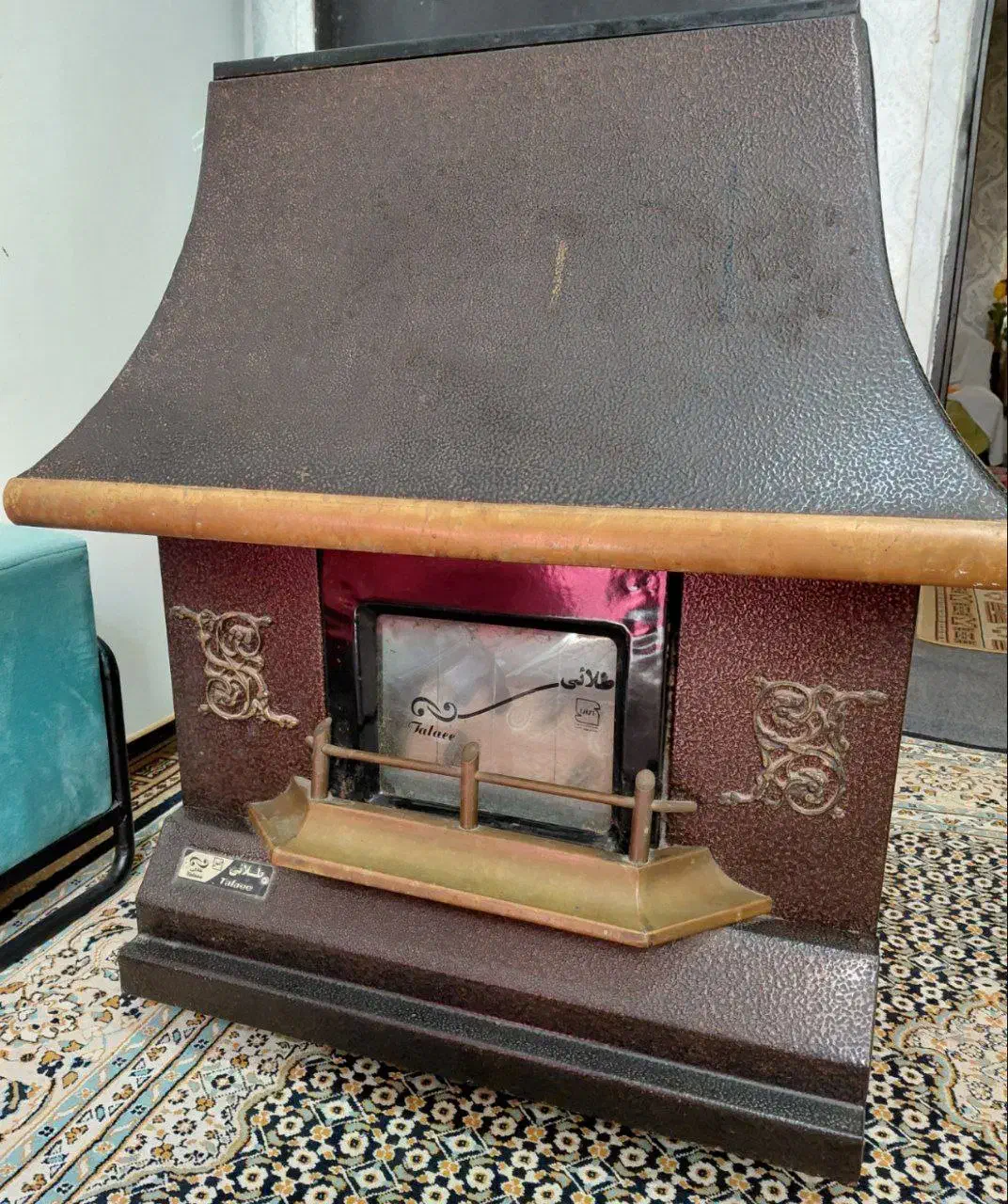 بخاری گازی طلایی شومینه مدل ۱۰۰۰۰|بخاری، هیتر، شومینه|بابل, |دیوار