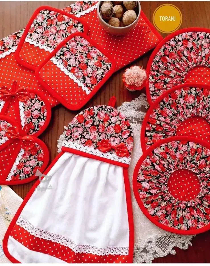 سفارش دوخت سرویس آشپزخانه ،دستگیره|سفره، حوله، دستمال آشپزخانه|میبد, |دیوار