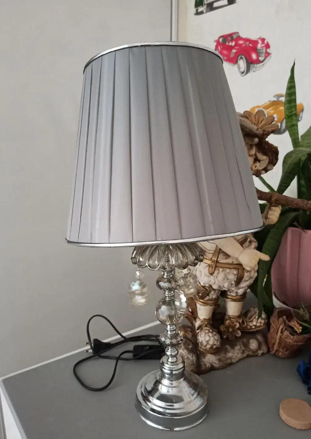 آباژور نقره ای رومیزی|چراغ خواب و آباژور|تهران, والفجر (افسریه)|دیوار