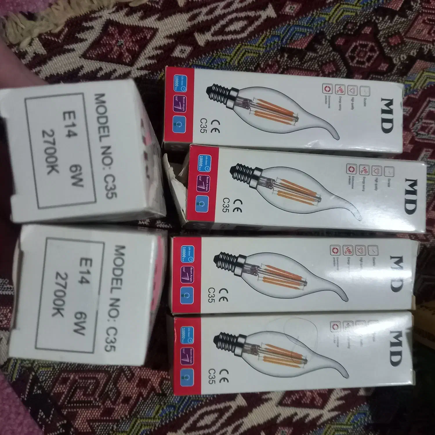 6عدد لامپ فیلامنتی اشکی6وات|لامپ و چراغ|مشهد, فاطمیه|دیوار