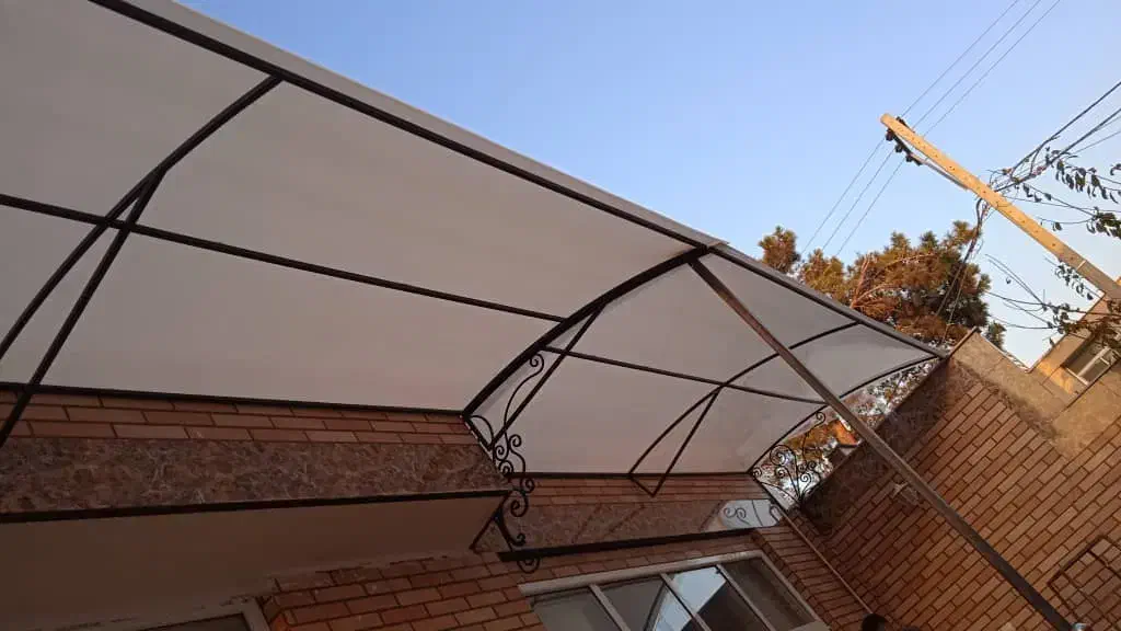 سقف شیب دار پلی کربنات فایبرگلس سایبان طلق|مصالح و تجهیزات ساختمان|مشهد, حرم مطهر رضوی|دیوار