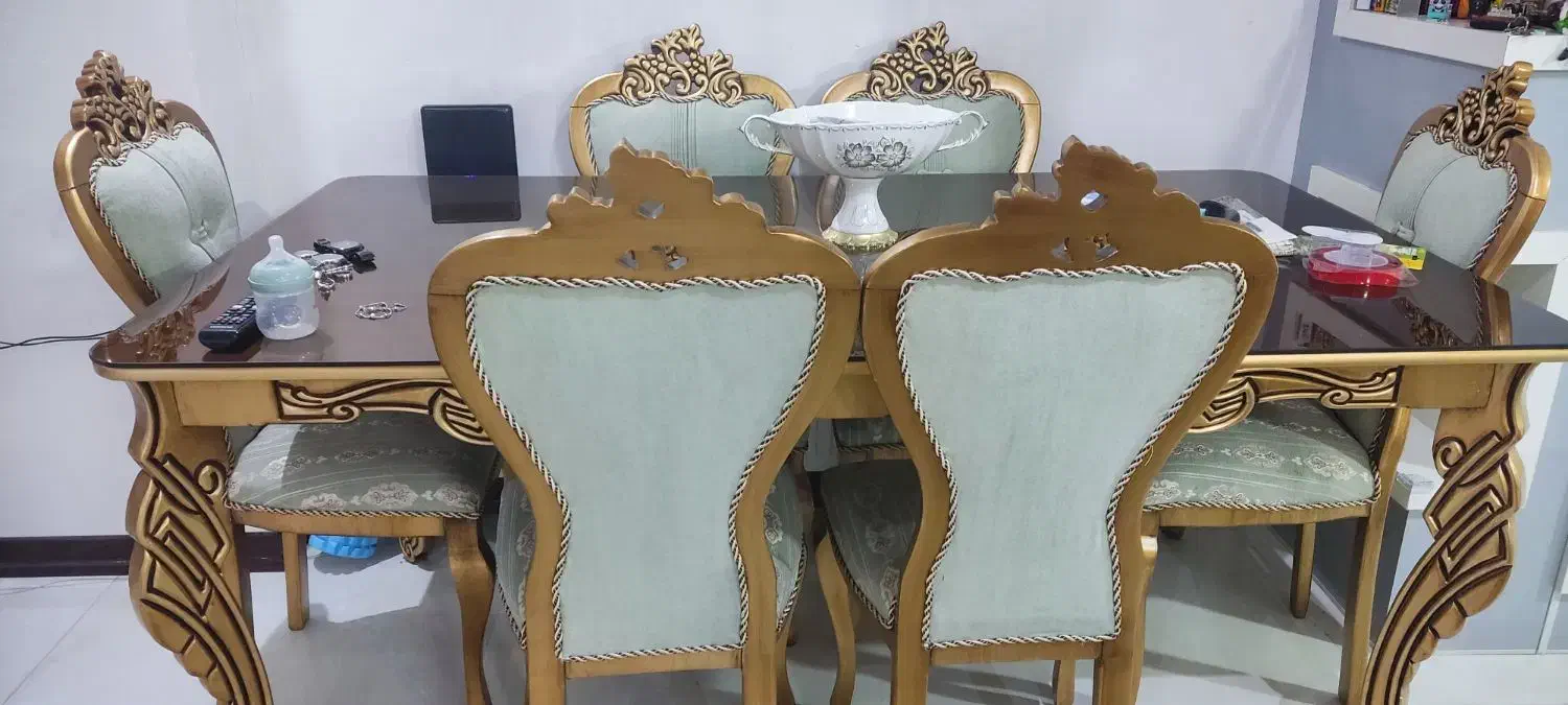 میز ناهارخوری ۶نفره|میز و صندلی غذاخوری|اصفهان, ملاصدرا|دیوار