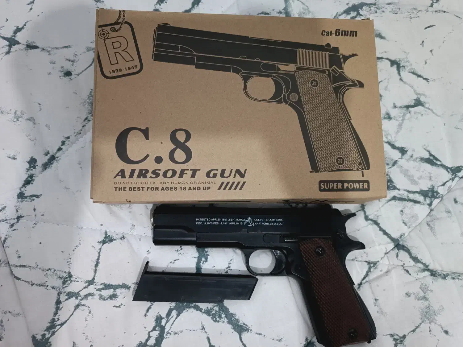 تفنگ کلت تمام فلز مدلc8 ایرسافت گان|اسباببازی|فردیس, شهرک وحدت|دیوار