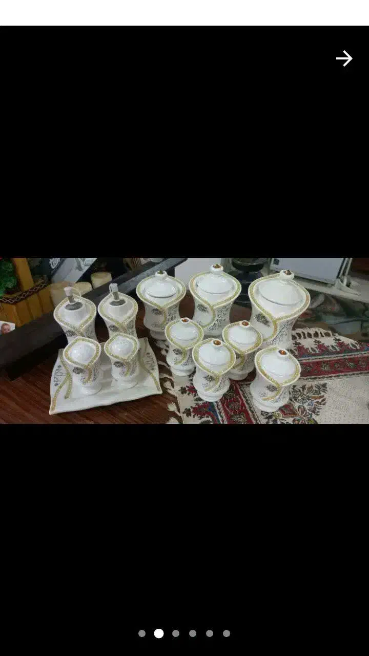 فروش فوری سرویس پاسماوری سرامیکی|ظروف سرو و پذیرایی|کاشان, گبرها|دیوار