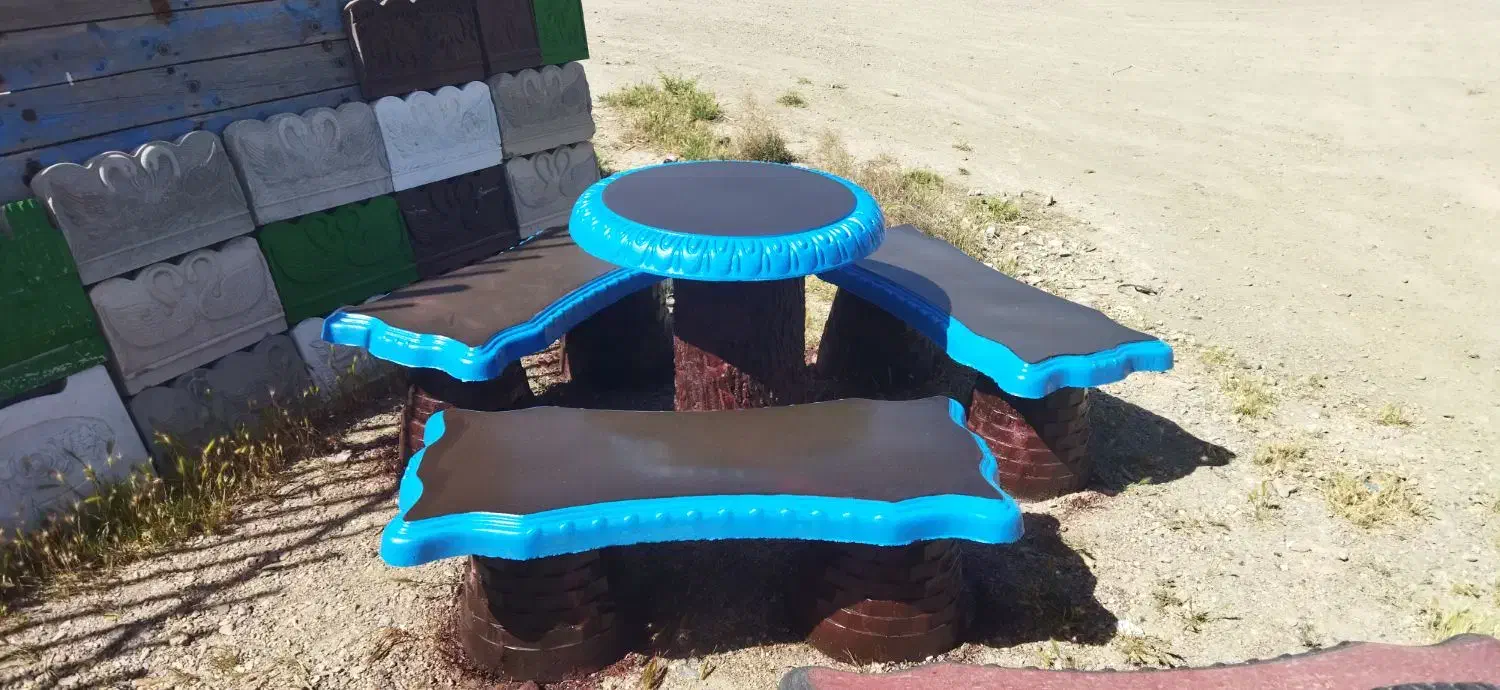 میز نیمکت باغ ویلا|صندلی و نیمکت|دلیجان, |دیوار