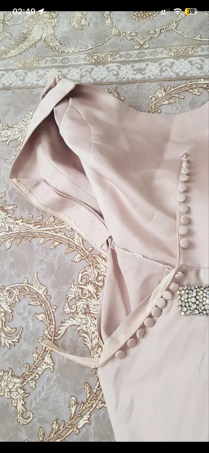 لباس مجلسی ساتن امریکایی مزون دوز|لباس|قزوین, |دیوار