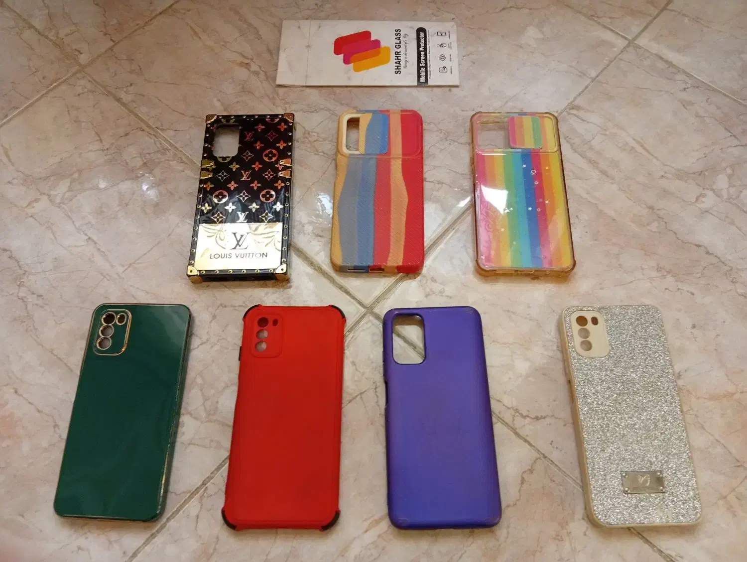 یک عدد گلس/هفت عدد کاور و قاب گوشی Poco M3|لوازم جانبی موبایل و تبلت|اردبیل, |دیوار