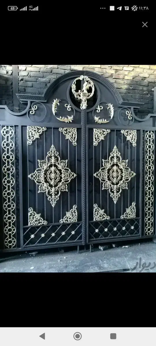 درب آهنی طرح فرفورژه چدن خالص جوش استیل مدرن کد ۲۳|مصالح و تجهیزات ساختمان|تنکابن, |دیوار