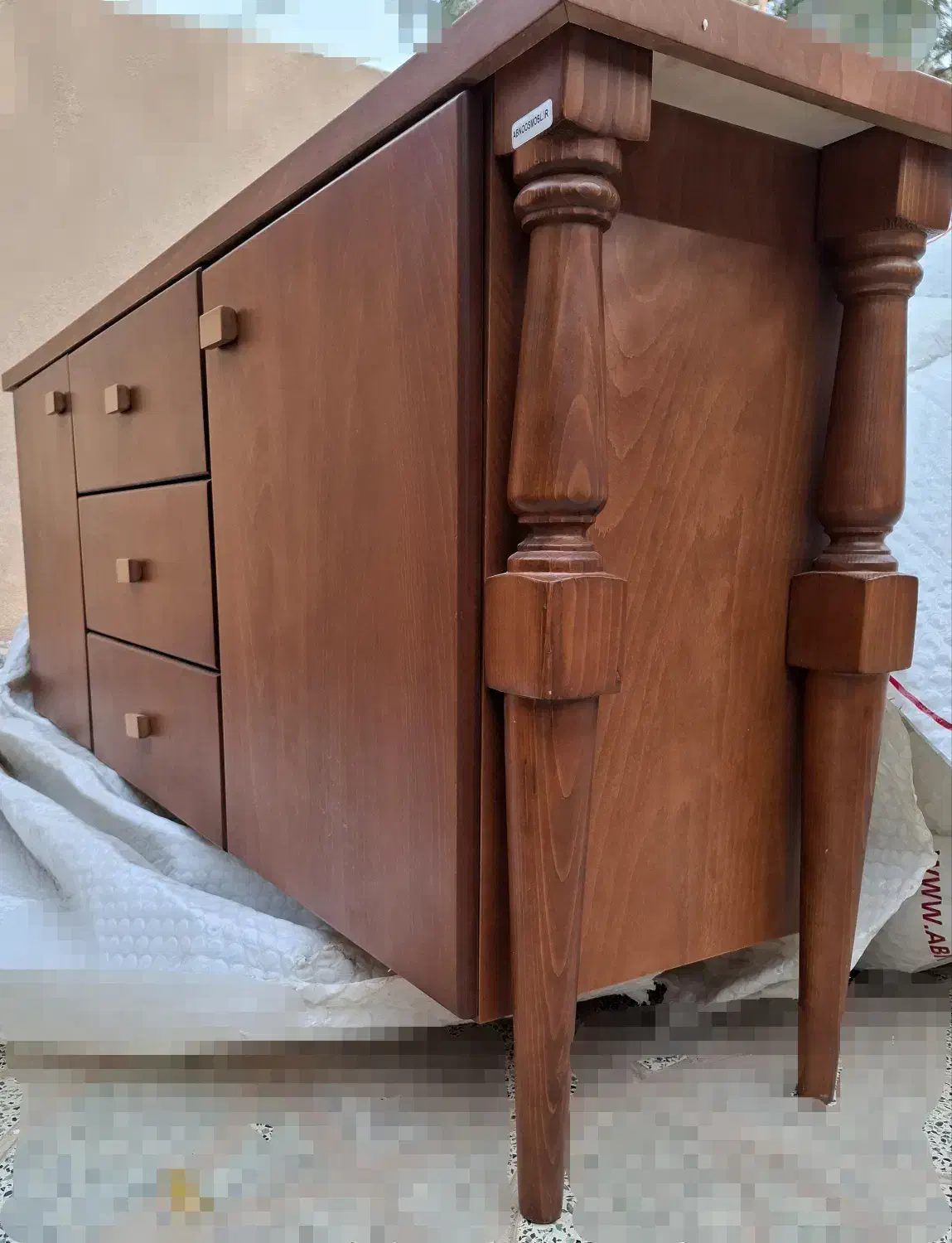 فروش یک عدد آینه وکنسول چوبی کاملا نو|بوفه، ویترین، کنسول|بم, |دیوار