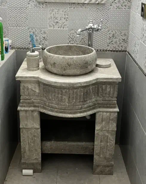 روشویی سنگی درجه یک|لوازم سرویس بهداشتی|ری, شهید غیوری (ابن باویه)|دیوار