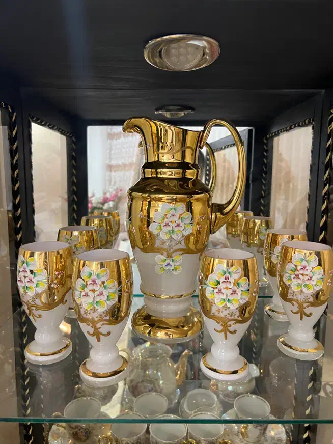 کریستال چک گل مصنوعی خارجی چینی مرغی|ظروف سرو و پذیرایی|تهران, صادقیه|دیوار