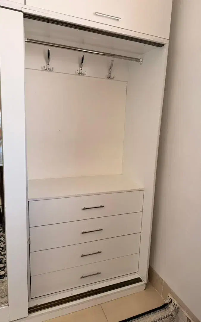 کمد لباس بسیار بزرگ و جادار جنس ملامینه درجه یک|تخت و سرویس خواب|گلپایگان, |دیوار