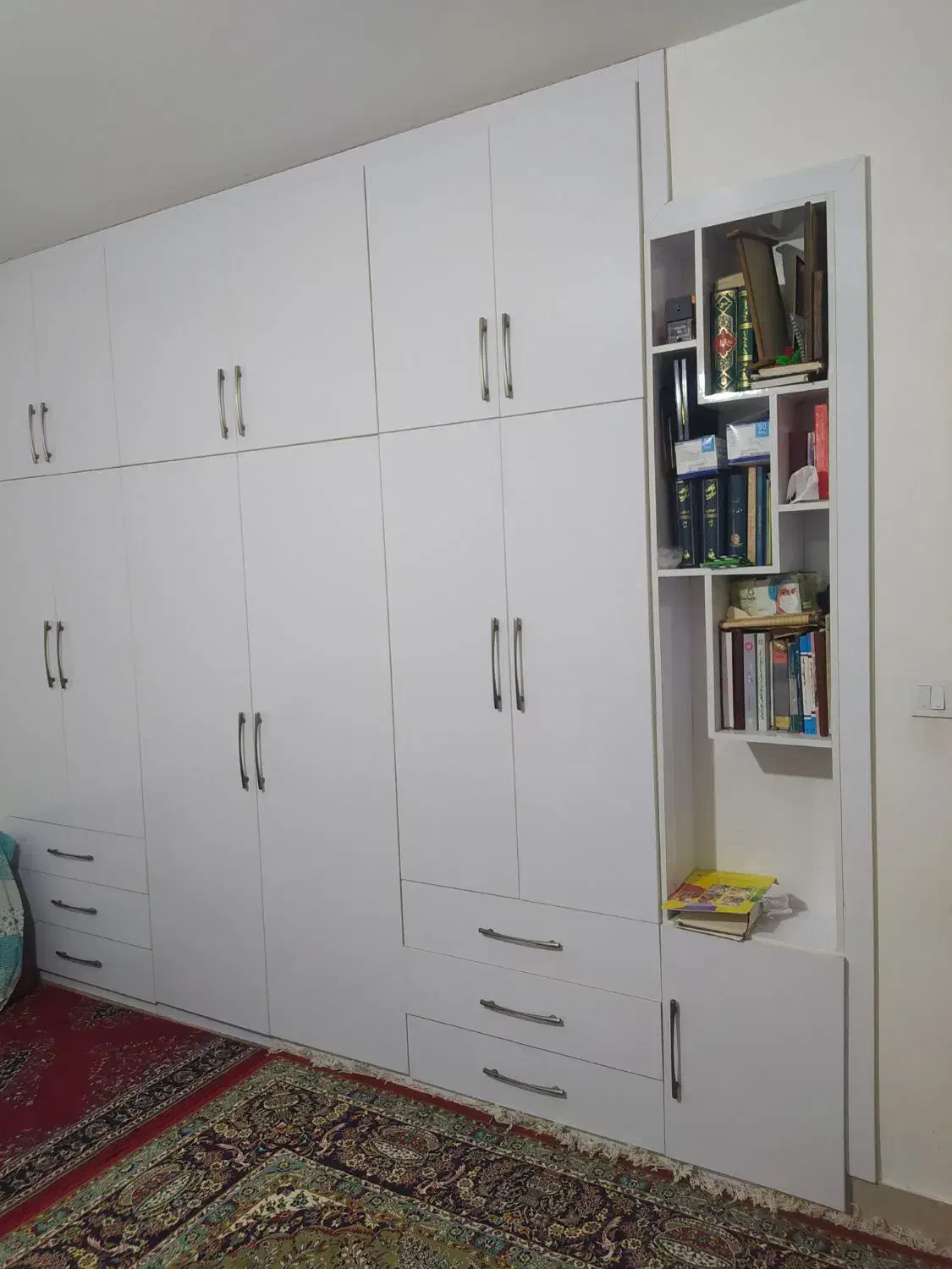 کمد کابینت کتابخانه|جاکفشی، کمد، دراور|بیرجند, |دیوار