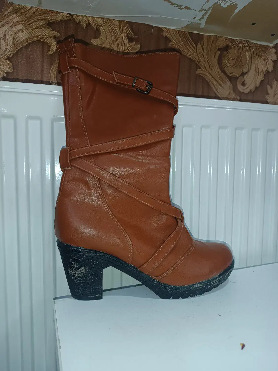 پوتین زنانه عسلی خارجی|کیف، کفش، کمربند|ملایر, |دیوار