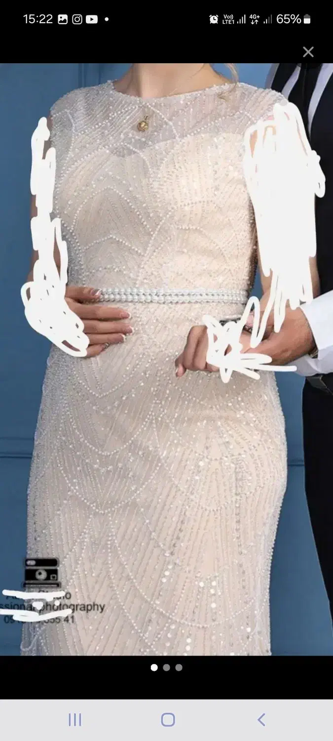 لباس مجلسی فول کارشده کاملا نو|لباس|قدس, شهرک صنعتی زاگرس|دیوار