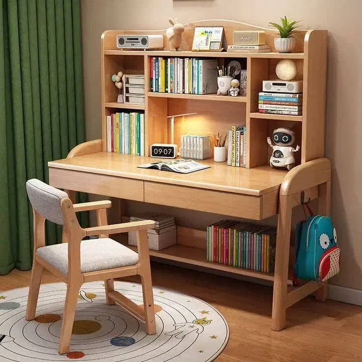 میزتحریرکتابخانهدار پینترستی نوینو تمام چوب روسی|میز تحریر و کامپیوتر|مشهد, الهیه|دیوار