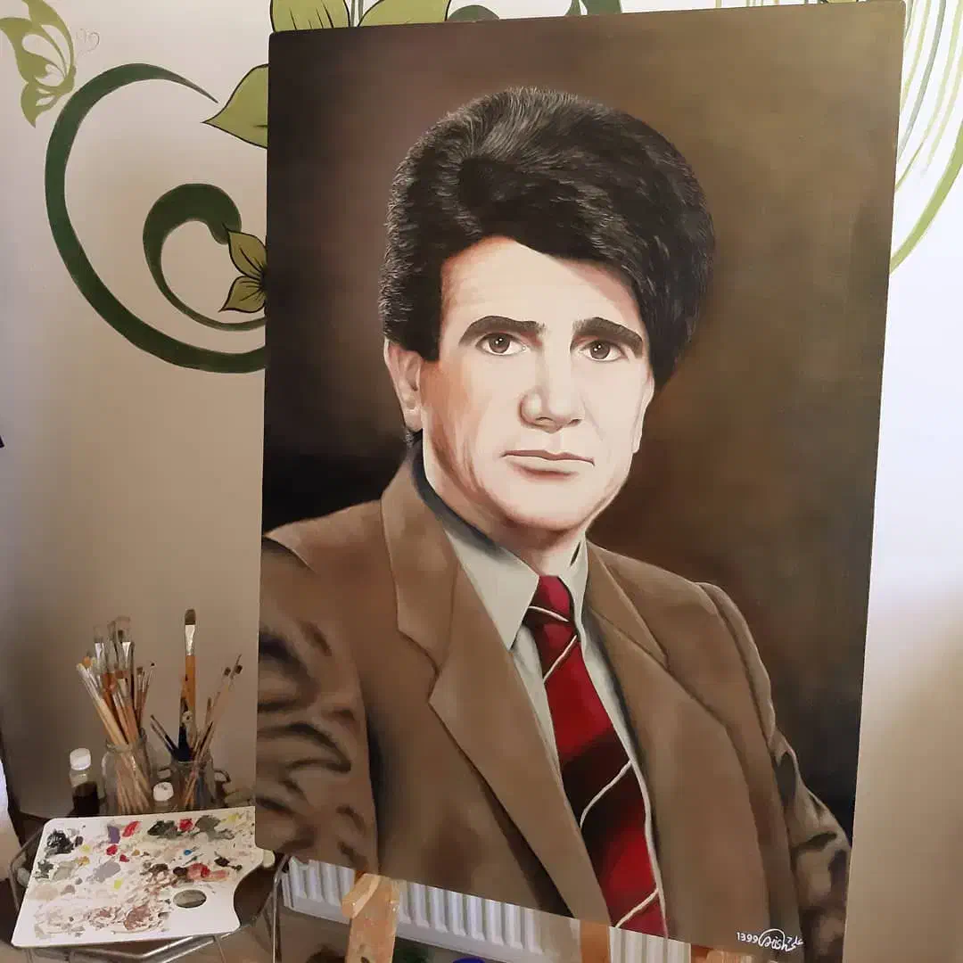 تابلوی رنگ روغن پرتره استاد شجریان|تابلو، نقاشی، عکس|شاهرود, |دیوار