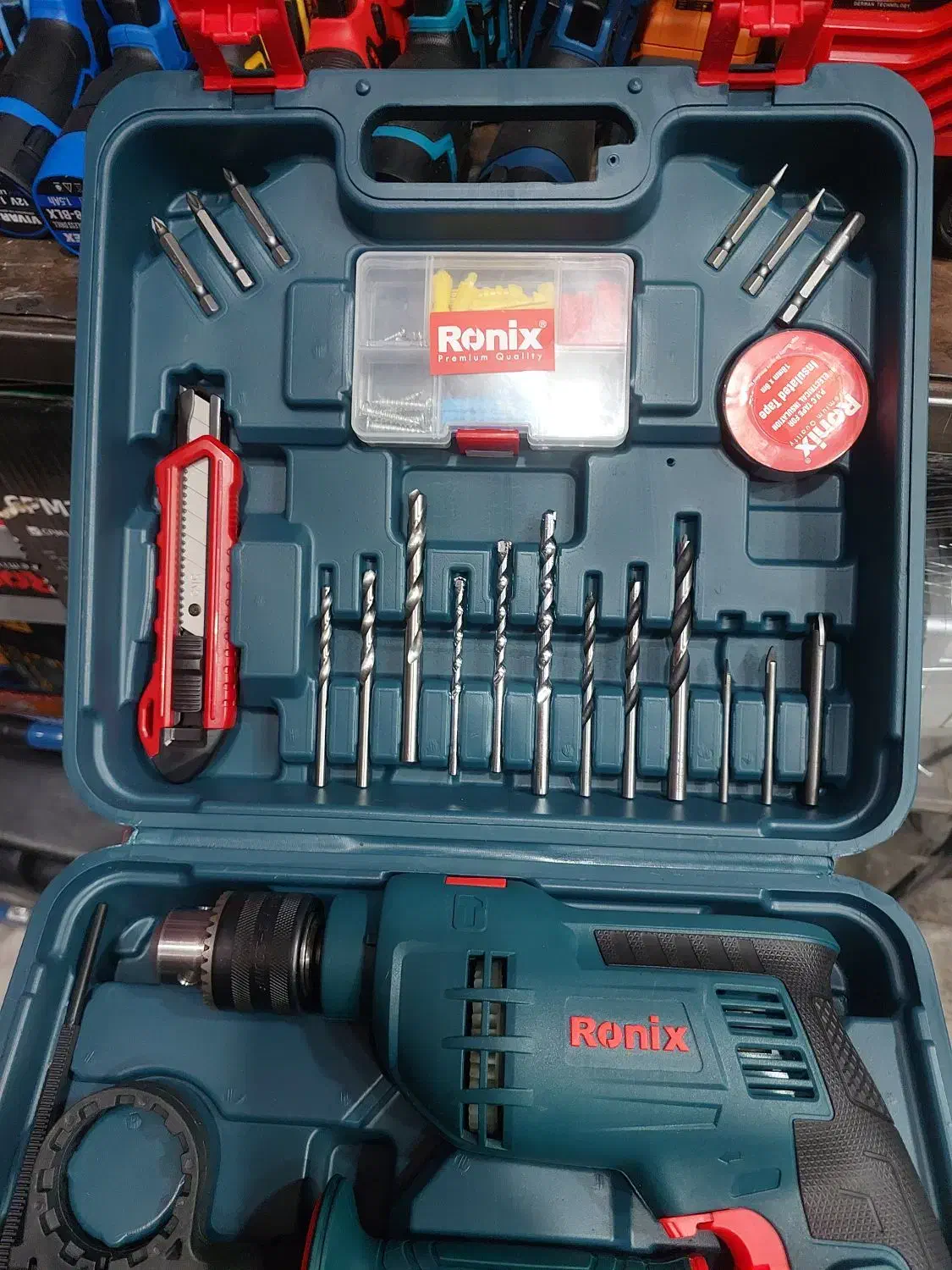 دریل ۱۳ چکشی رونیکس با جعبه ابزار RS0008|ابزارآلات|شیراز, بازار|دیوار