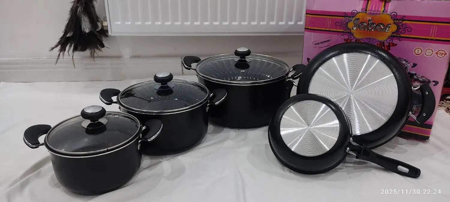 سرویس قابلمه و تابه ۸ تکه آلومینیمی|ظروف پختوپز|دورود, |دیوار