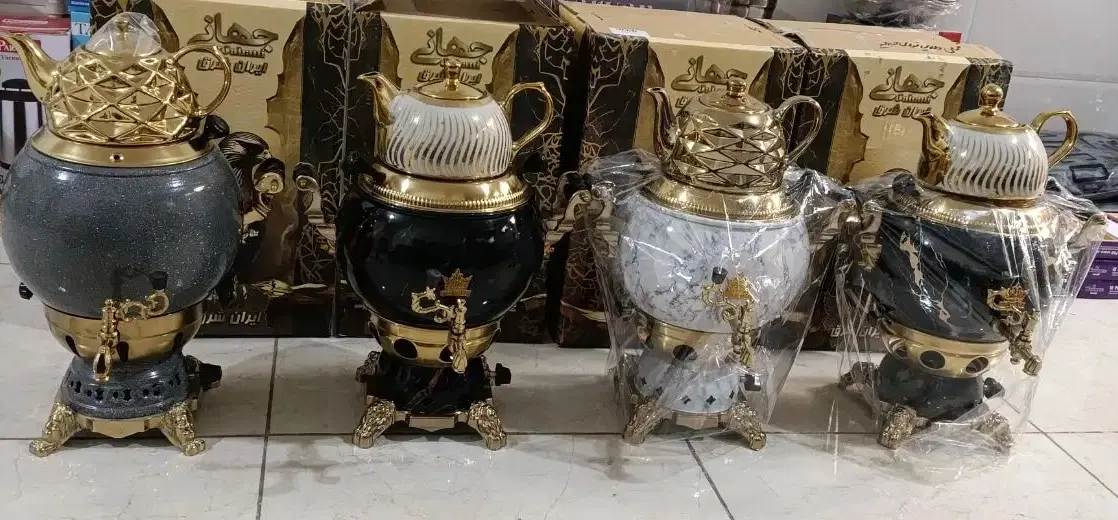 سماور و قوری سه کاره طرح سنگ بدون کوره آکبند|سماور، چایساز، قهوهساز|تهران, فتح|دیوار