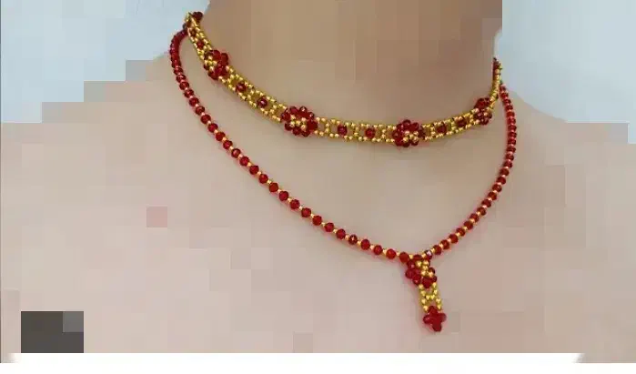 گردنبند منجوق بافت|بدلیجات|اهر, |دیوار