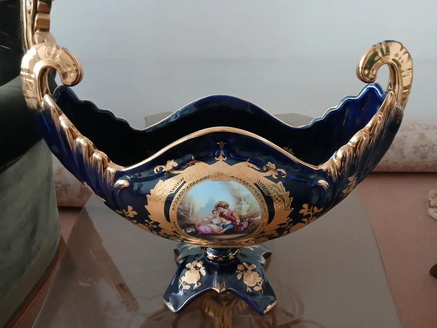 کشکول لیلی مجنون سرمه ای|کلکسیون اشیاء عتیقه|قم, میرزائیه|دیوار