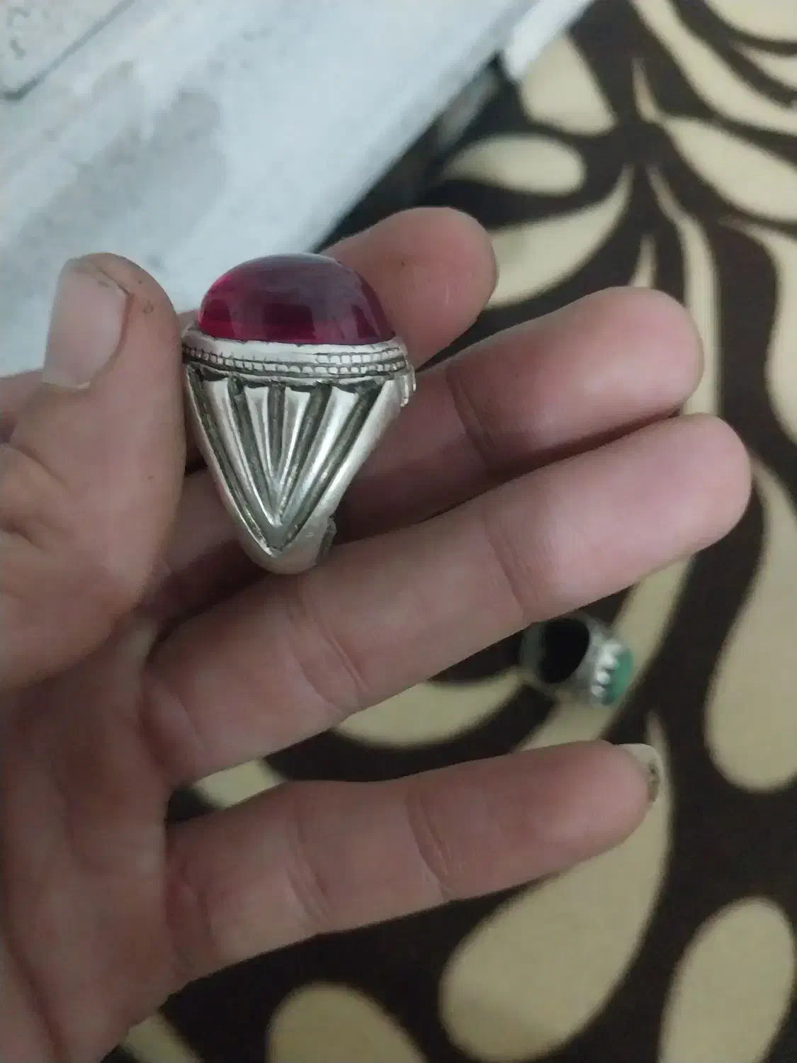 انگشتر فیروزه و یاقوت|جواهرات|کرمان, |دیوار