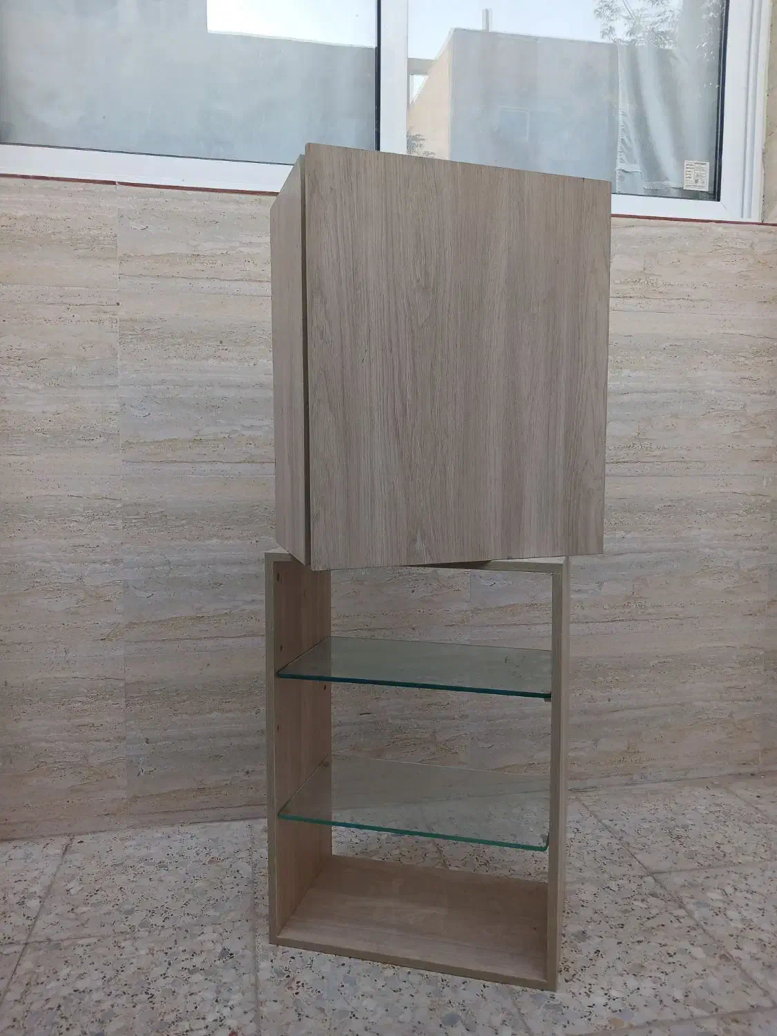 مجموعه ۱۱ کمد و قفسه چوبی mdf ویترین اداری و مغازه|کتابخانه، شلف، قفسههای دیواری|اصفهان, عسگریه|دیوار