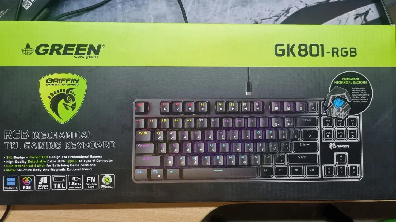 کیبورد مکانیکال گیمینگ Green|قطعات و لوازم جانبی رایانه|ساری, |دیوار