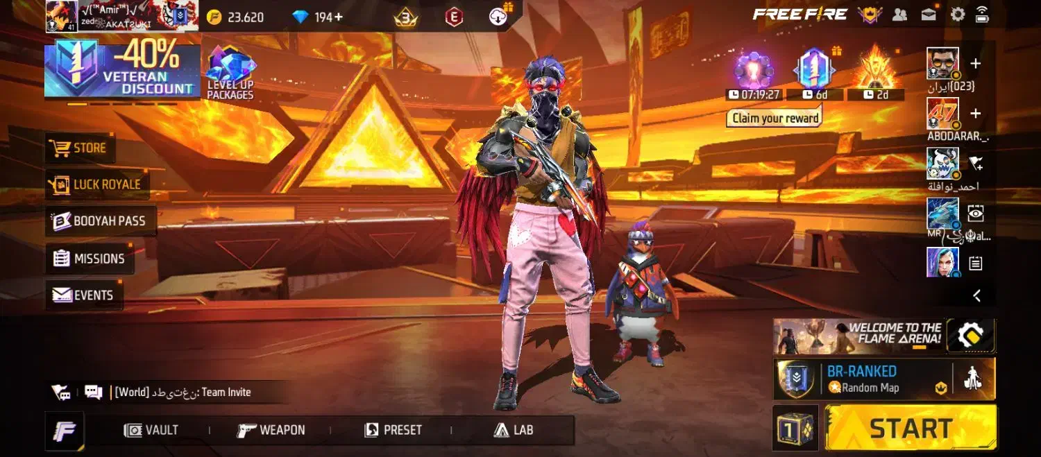 اکانت فری فایر لول 41|کنسول، بازی ویدئویی و آنلاین|زنجان, |دیوار