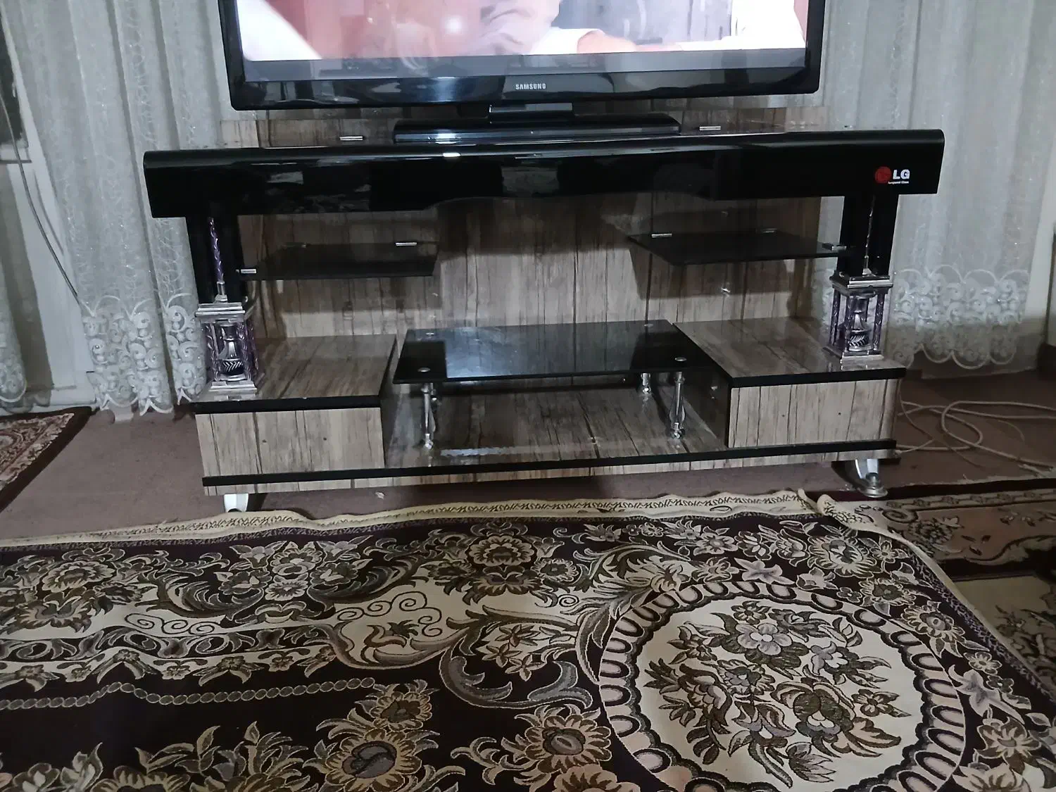 میزتلویزیون و بوفه|بوفه، ویترین، کنسول|بهارستان, |دیوار