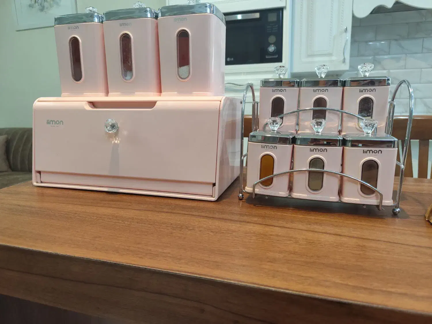 ست پاسماوری و جای ادویه لیمون|ظروف نگهدارنده، پلاستیکی، یکبارمصرف|قدس, شهرقدس|دیوار