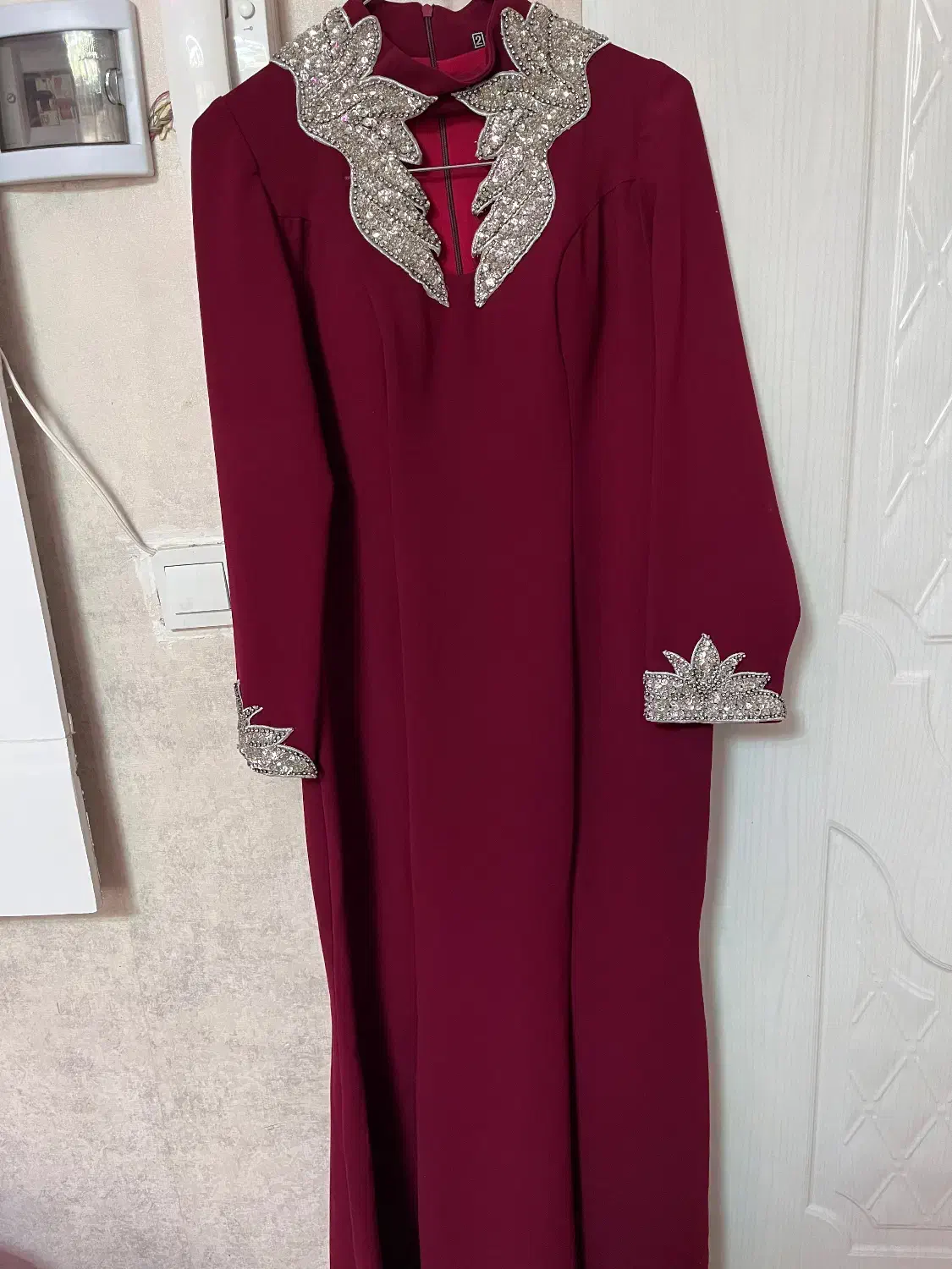 لباس مجلسی کار شده زرشکی|لباس|باقرشهر, |دیوار