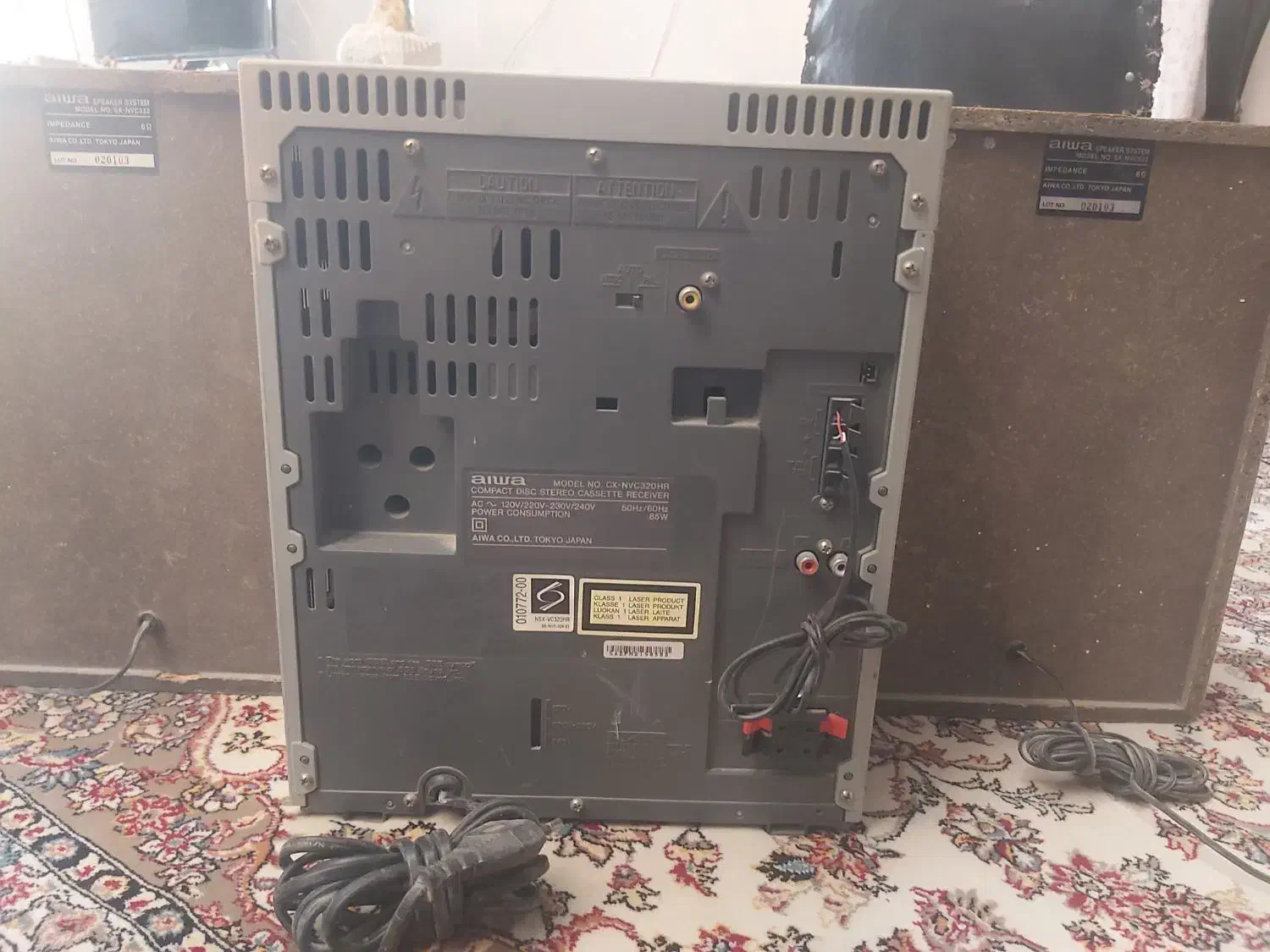 رادیوضبط 1800وات aiwa اصل ژاپن|سیستم صوتی خانگی|قنوات, |دیوار