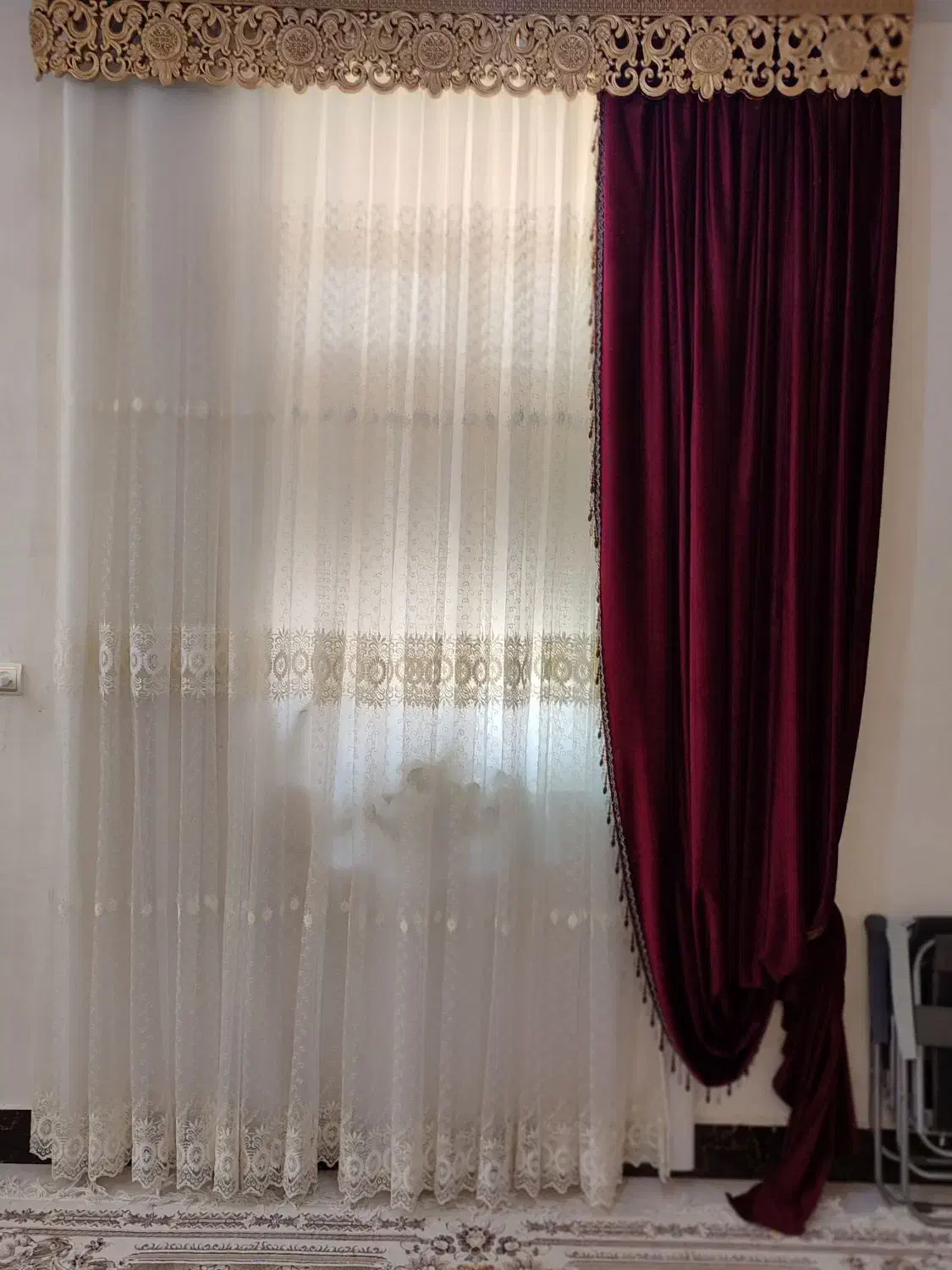 پرده|پرده، رانر، رومیزی|باشت, |دیوار