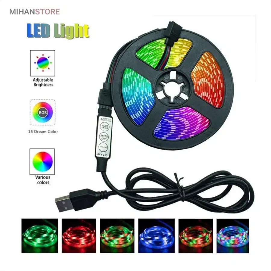 ریسه نورپردازی USB کنترل دار|ریسه و چراغ تزئینی|زنجان, |دیوار