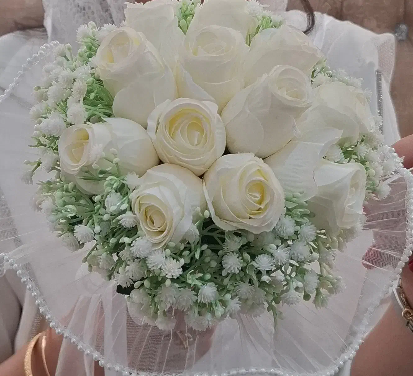 دسته گل سفید|گل مصنوعی|اراک, |دیوار