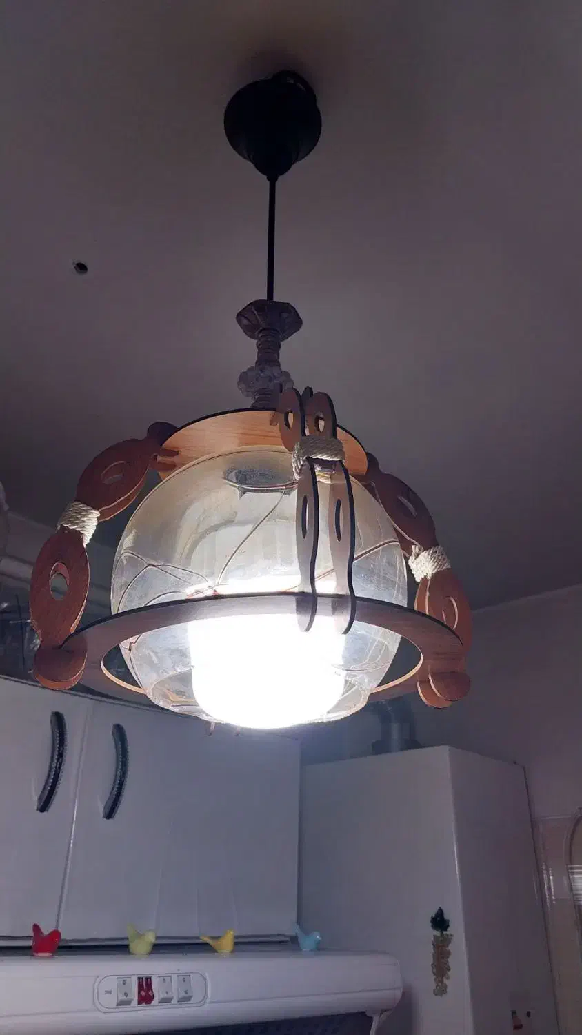 لوستر چوبی|لوستر و چراغ آویز|همدان, |دیوار