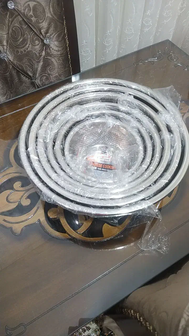 آبکش شش تایی از سایز ۲۰ تا۴۰سانت یونیک اصل ستاره|ظروف پختوپز|قم, زنبیل آباد|دیوار