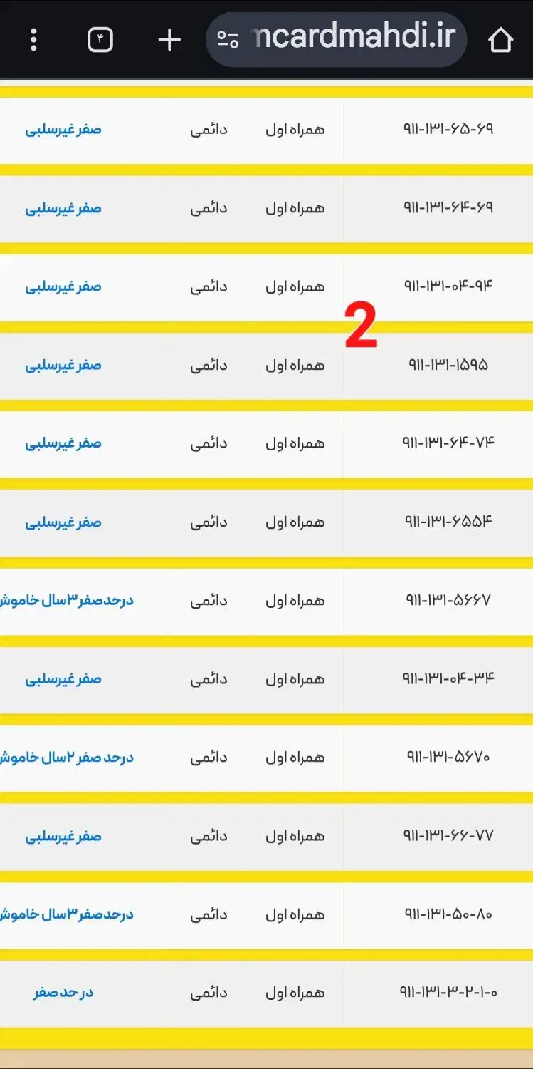 0911-1313-2-1-0|سیم‌کارت|رشت, حاجی آباد|دیوار