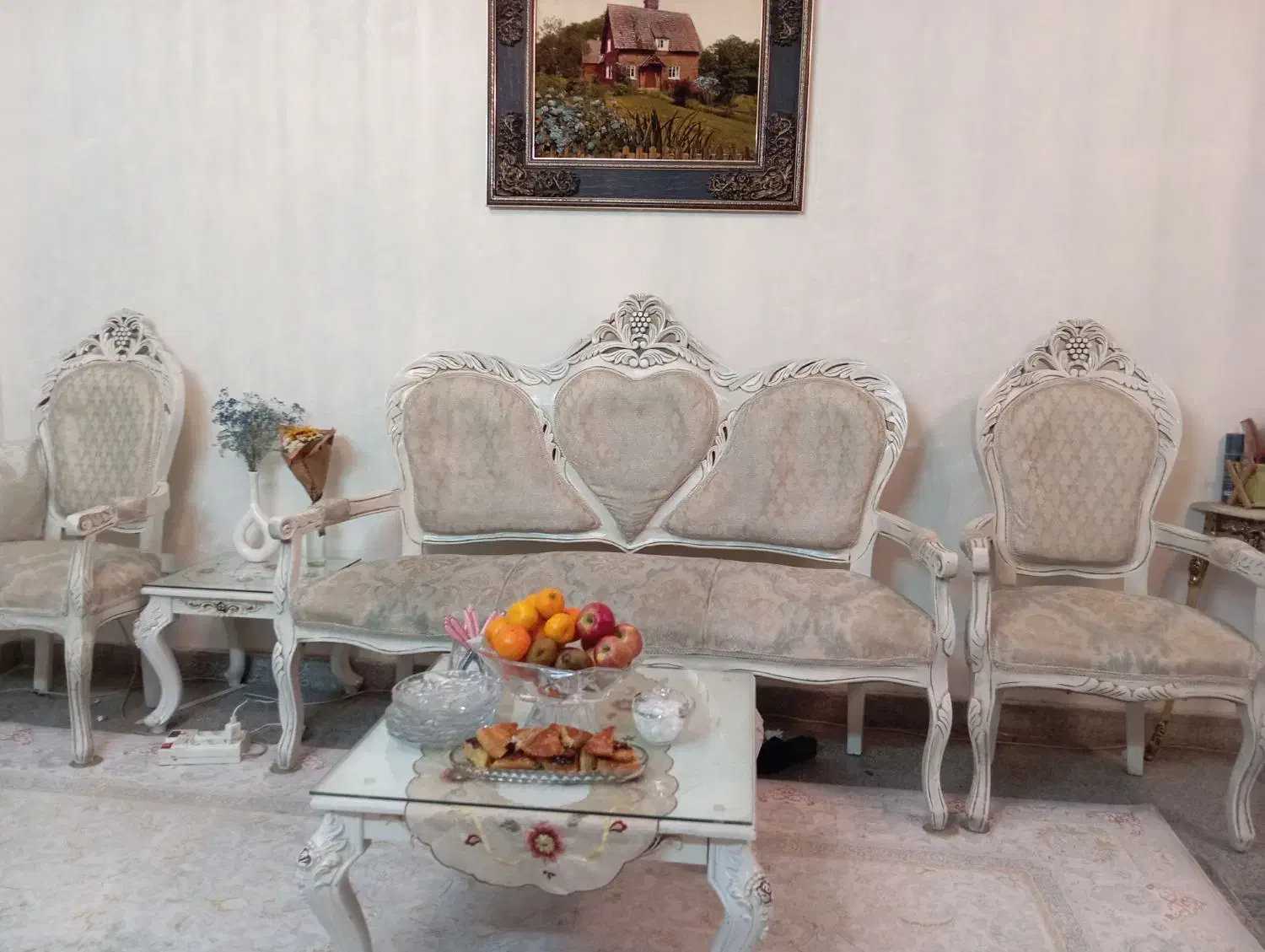 مبل ۹نفره چوب گردو|مبلمان خانگی و میز عسلی|تهران, صد دستگاه|دیوار