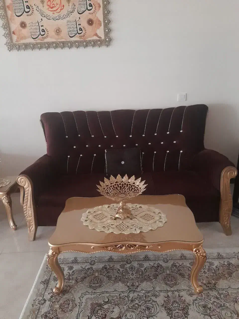 مبل هفت نفره به همراه عسلی|مبلمان خانگی و میز عسلی|پاکدشت, شهرک انقلاب|دیوار