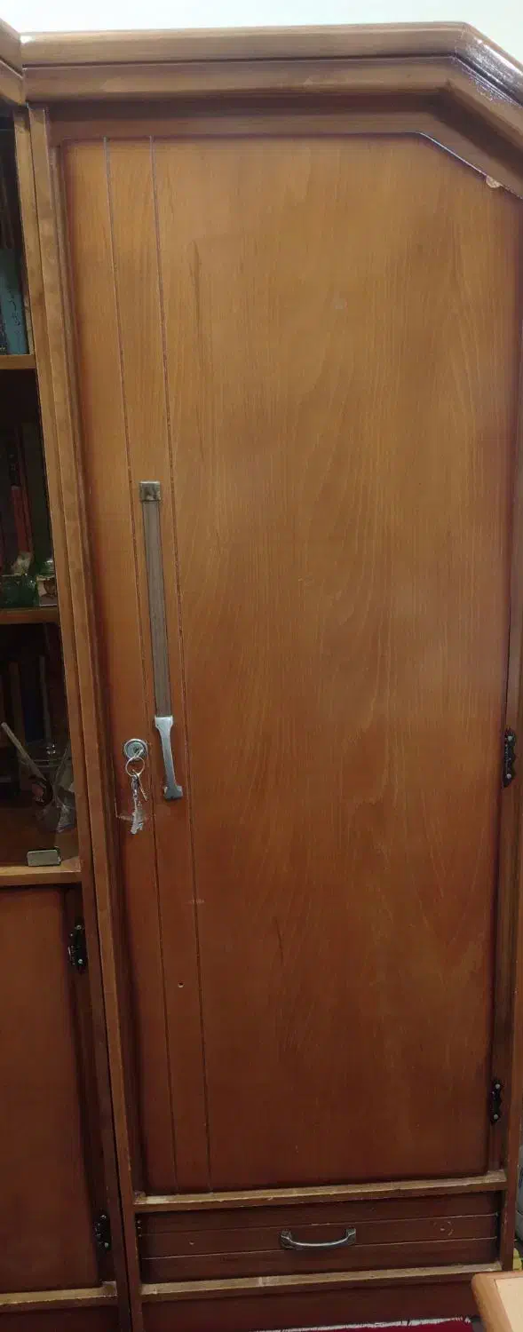 کمد سه‌تکه چوبی شیشه‌ای|جاکفشی، کمد، دراور|گنبد کاووس, |دیوار